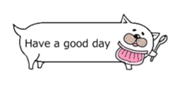 Cat with speech bubble[Fukinyashi] sticker #2821324