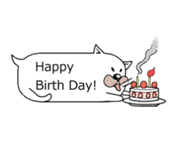 Cat with speech bubble[Fukinyashi] sticker #2821330