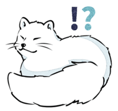 Three white animals! sticker #2822787