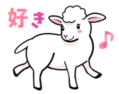 Three white animals! sticker #2822809