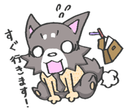 Pretty kariage dog. sticker #2823988