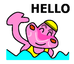 Jimmie the pink hippo sticker #2824491