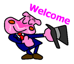 Jimmie the pink hippo sticker #2824494