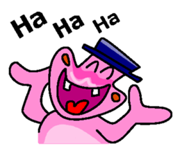 Jimmie the pink hippo sticker #2824496
