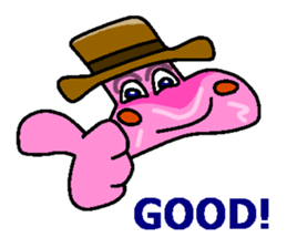 Jimmie the pink hippo sticker #2824500