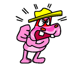 Jimmie the pink hippo sticker #2824509