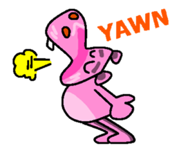 Jimmie the pink hippo sticker #2824512