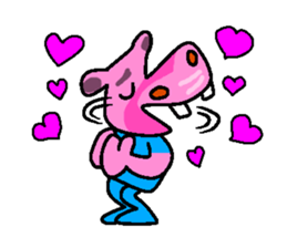 Jimmie the pink hippo sticker #2824527