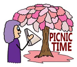 Purple People 3 Cherry Blossom time sticker #2825772