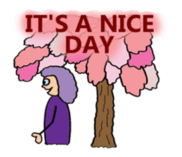 Purple People 3 Cherry Blossom time sticker #2825792