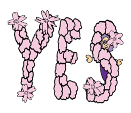 Purple People 3 Cherry Blossom time sticker #2825794