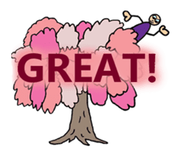 Purple People 3 Cherry Blossom time sticker #2825796