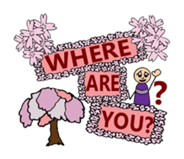 Purple People 3 Cherry Blossom time sticker #2825806