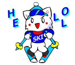 Bizarre Shirt Cat (Winter Sports) sticker #2825891