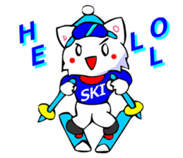 Bizarre Shirt Cat (Winter Sports) sticker #2825891