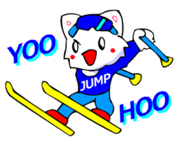 Bizarre Shirt Cat (Winter Sports) sticker #2825893