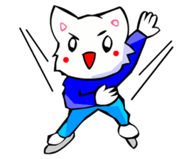 Bizarre Shirt Cat (Winter Sports) sticker #2825906