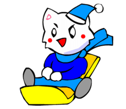 Bizarre Shirt Cat (Winter Sports) sticker #2825913