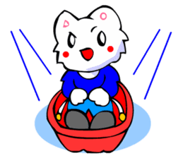 Bizarre Shirt Cat (Winter Sports) sticker #2825914