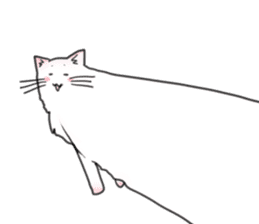 long-lomg cat sticker #2827646