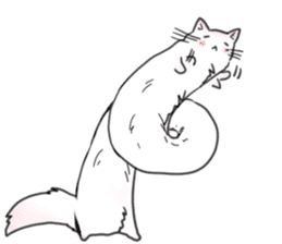 long-lomg cat sticker #2827647