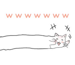 long-lomg cat sticker #2827671