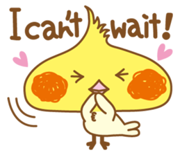 Kawaii cockatiel ENG sticker #2827853