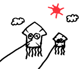 Sagittated calamary sticker #2827957