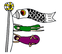 Eggplant and cucumber sticker #2828005