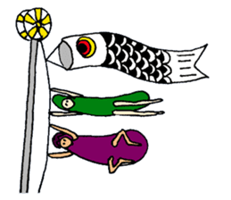 Eggplant and cucumber sticker #2828005