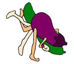 Eggplant and cucumber sticker #2828040