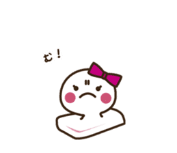 Ghost Boy and Rice cake Girl sticker #2830331