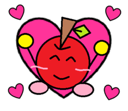 Love of course apple chan sticker #2832227