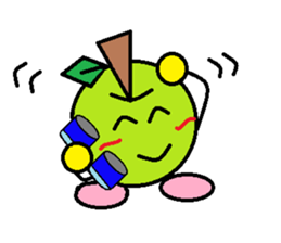 Love of course apple chan sticker #2832242