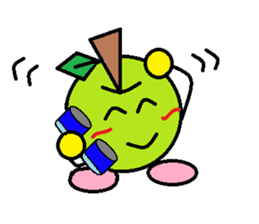 Love of course apple chan sticker #2832242