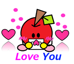 Love of course apple chan sticker #2832244