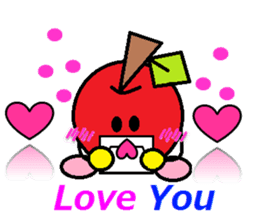 Love of course apple chan sticker #2832244