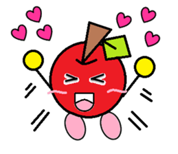 Love of course apple chan sticker #2832246