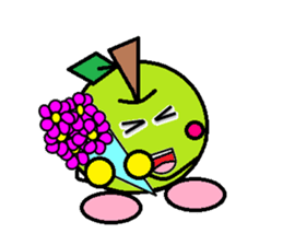 Love of course apple chan sticker #2832254