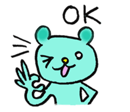 A color bear says at a word. sticker #2835051