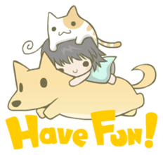 kitty,doggy & me sticker #2837207