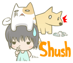 kitty,doggy & me sticker #2837214