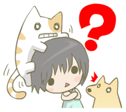 kitty,doggy & me sticker #2837215