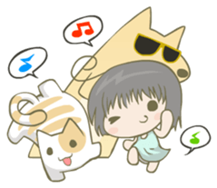 kitty,doggy & me sticker #2837216