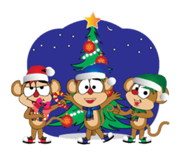 MonkeyOpoly Christmas & New Years sticker #2839544