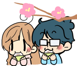 Yome-chan & Otto-kun.Fukuoka valve ver. sticker #2839741