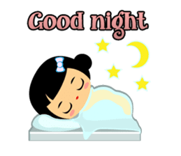 Mika, cute kokeshi doll in blue kimono sticker #2839848