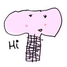 A pink elephant sticker #2840987