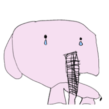 A pink elephant sticker #2840988