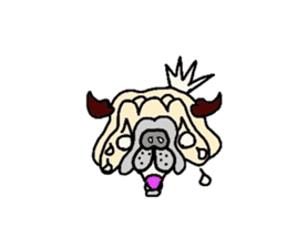 Naughty pug-chan sticker #2841088